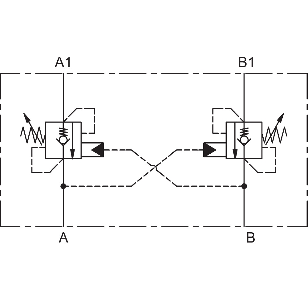 Senkbremsventil doppelt - 110l/min, Leitungseinbau - NEM LHD10