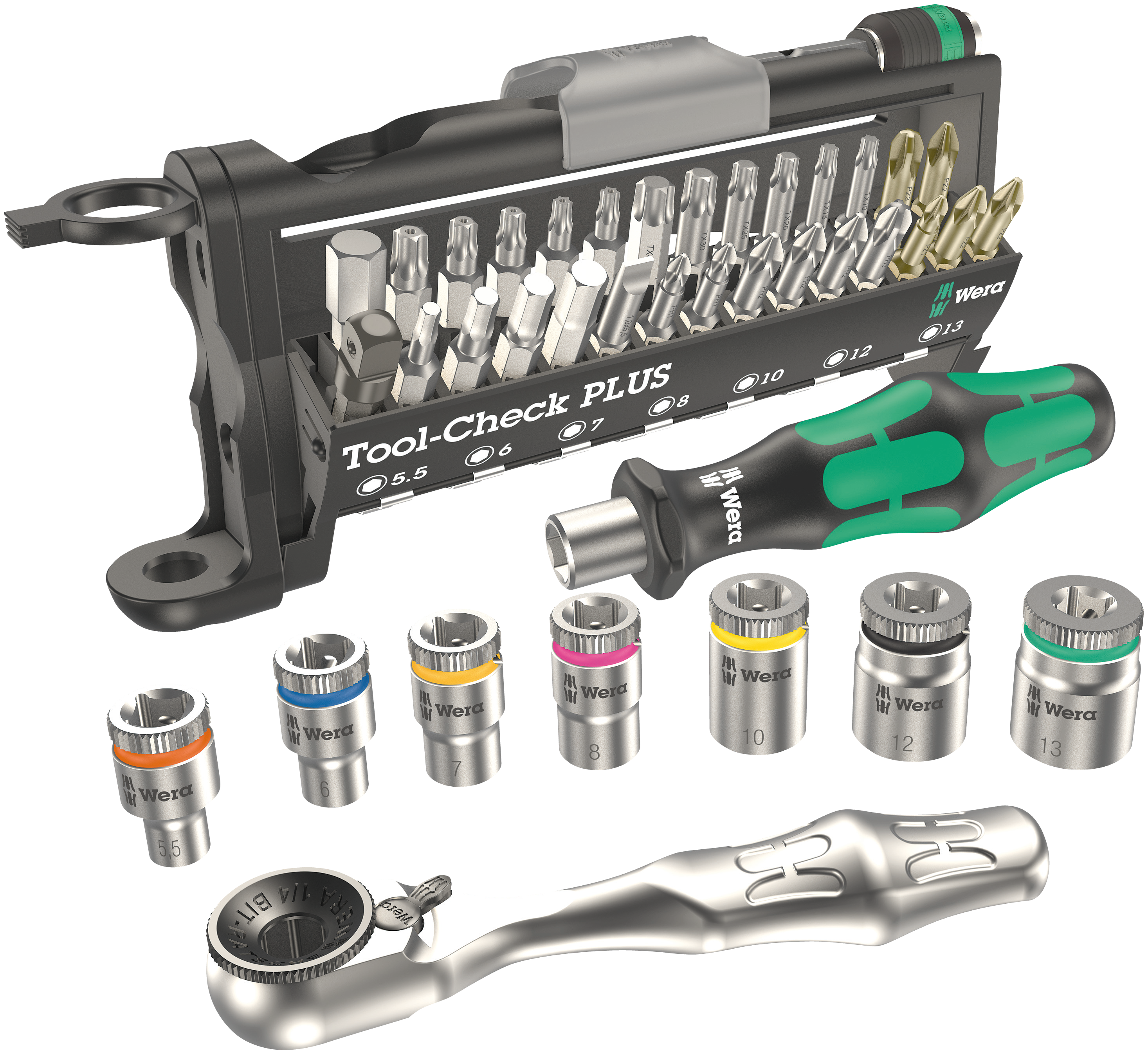 Wera 05056490001 Tool-Check Plus Bit-Sortiment Bitsatz Knarre Kreuz Schlitz Torx