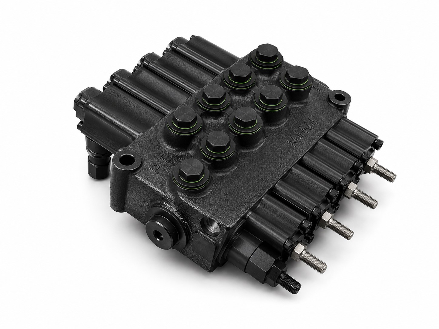 Monoblock 4-fach 45 l/min (manuell) doppelwirkend, federzentriert und Aufnahme für Hebelverlängerung