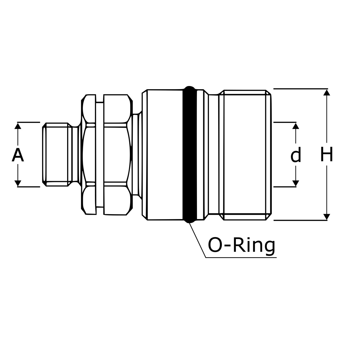 Schraubkupplung | Muffe | Außengewinde | BG1 | 06L (M12x1,5)