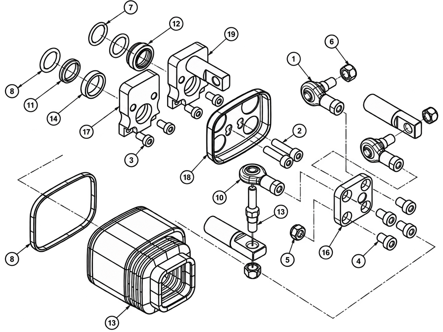 Kreuzkoordinatenhebel Anbausatz Schwimmstellung - HydroControl HC-M45