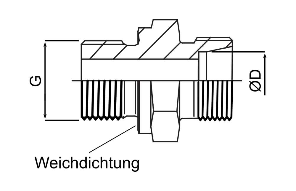 Gerade Einschraubverschraubung | Zöllig BSP | 6 L auf G 1/8