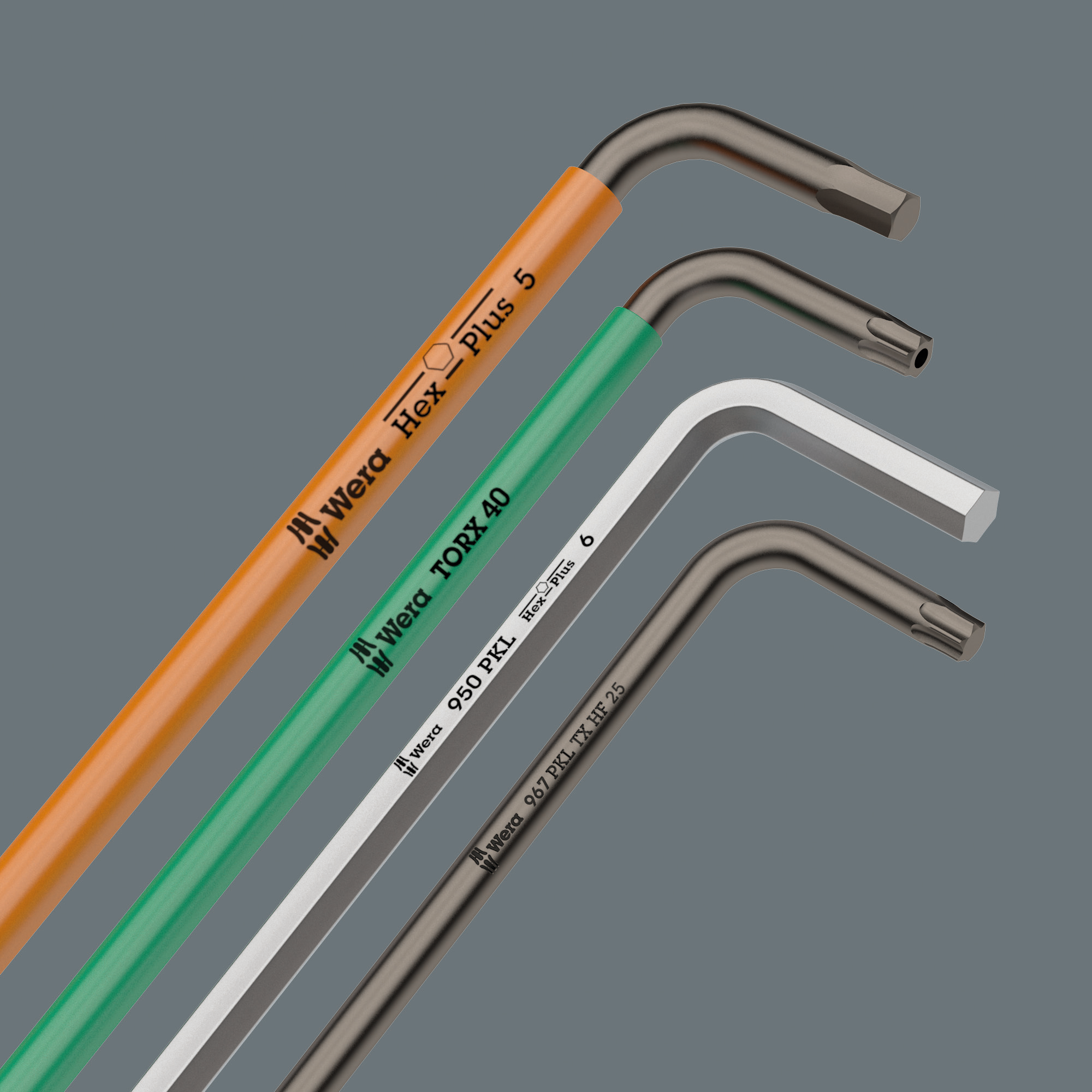 Wera 05024480001 Winkelschraubendreher-Satz TX XL 9 teilig Kugelkopf Multicolor