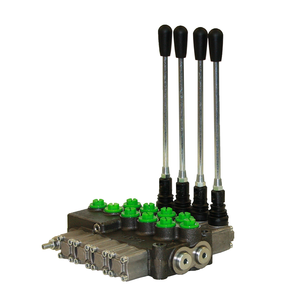 Monoblock 4-fach 45 l/min (manuell) doppelwirkend, federzentriert, Hydrocontrol M45
