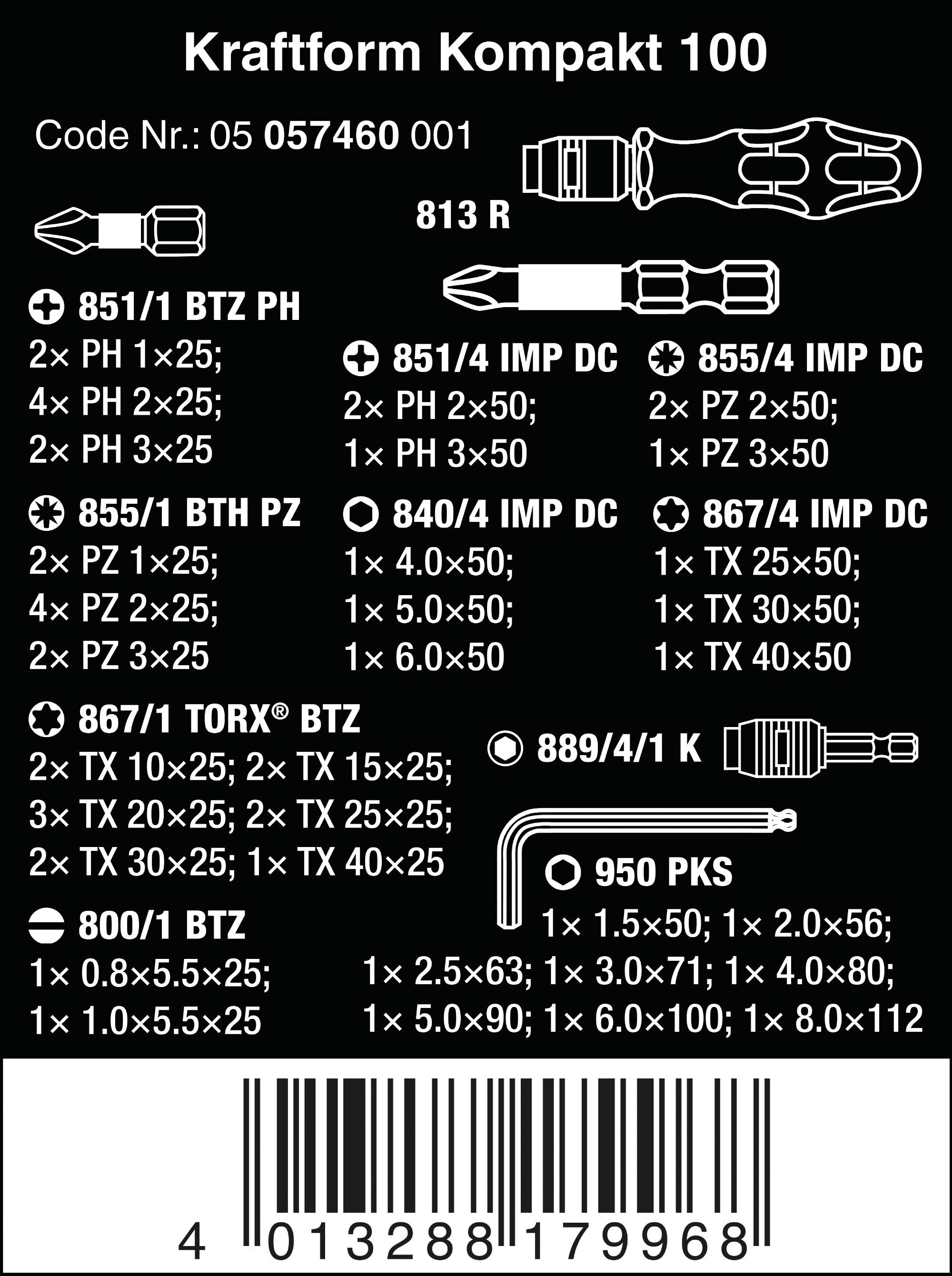 Wera 05057460001 KK 100