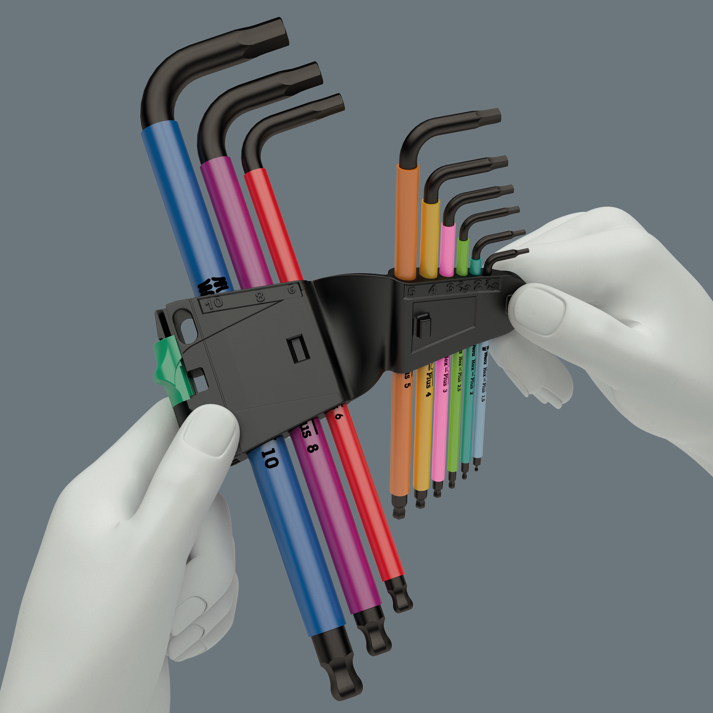 Wera 05022210001 Winkelschraubendreher-Satz 9 teilig Multicolor