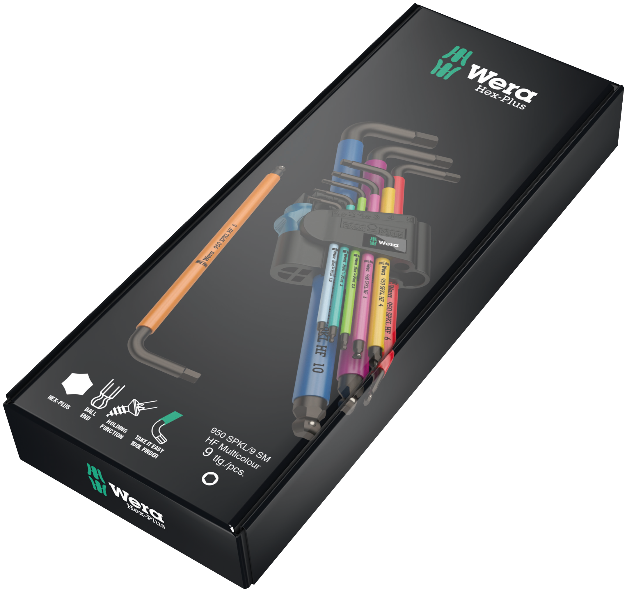 Wera 05022210001 Winkelschraubendreher-Satz 9 teilig Multicolor