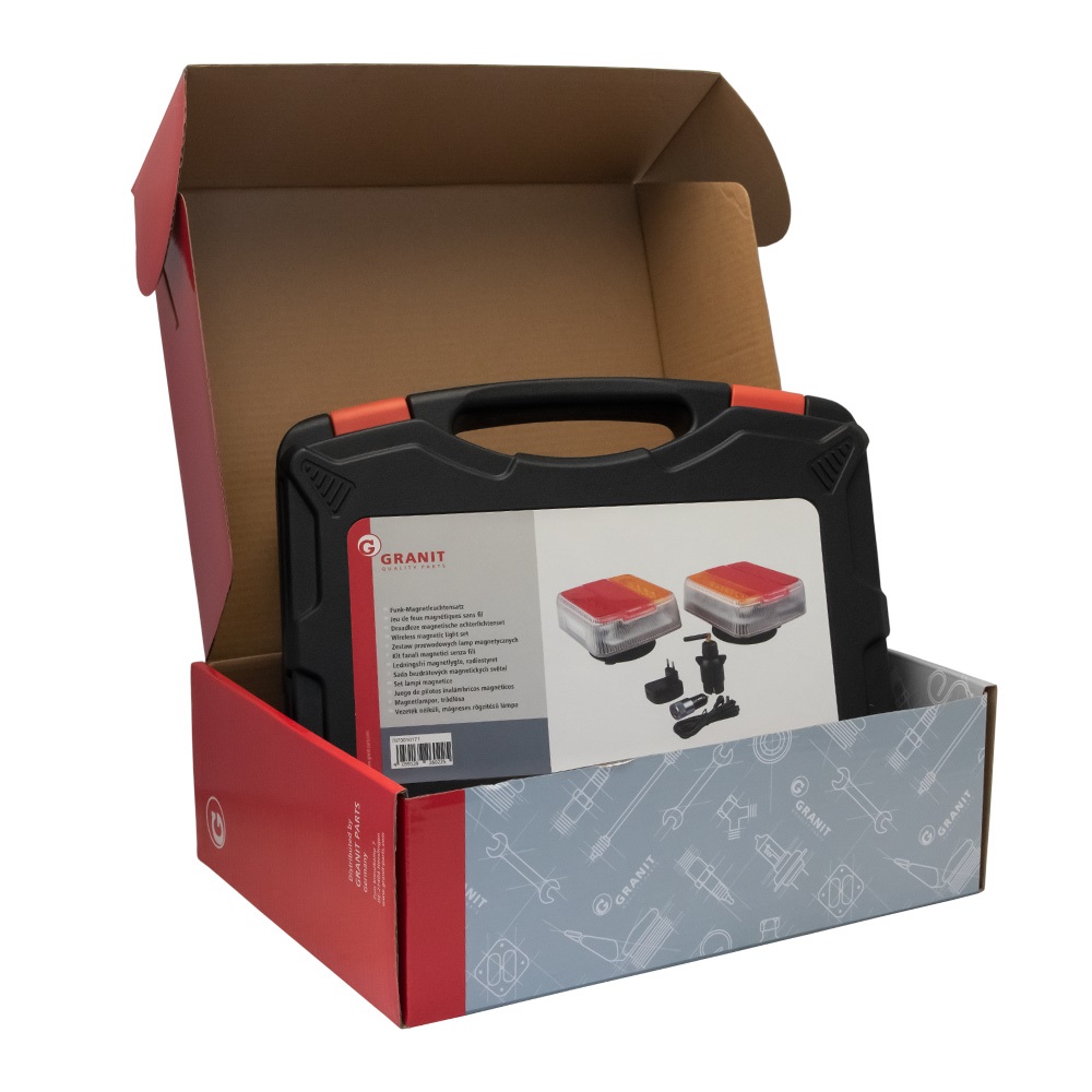 LED Funk Magnetleuchtensatz im Transportkoffer - Granit