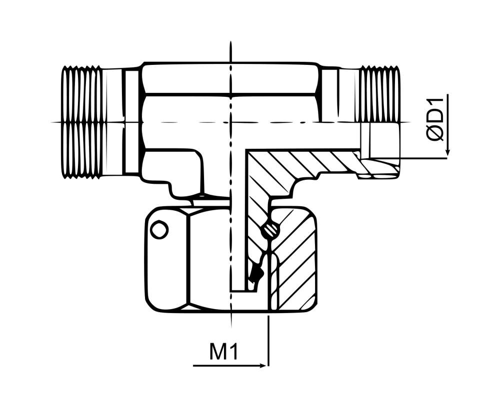 Einstellbare T-Verschraubung | 10 L