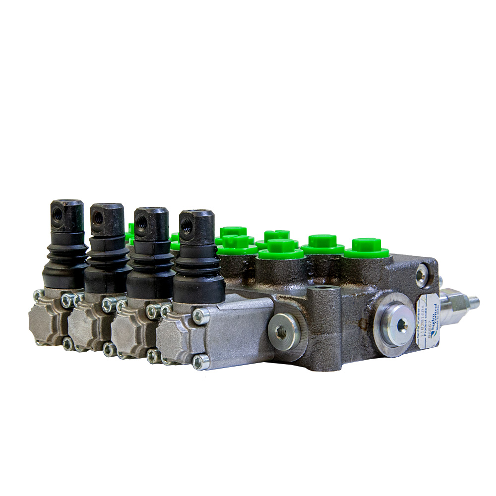 Monoblock 4-fach 45 l/min (manuell) doppelwirkend, federzentriert mit Verlängerung, Hydrocontrol M45