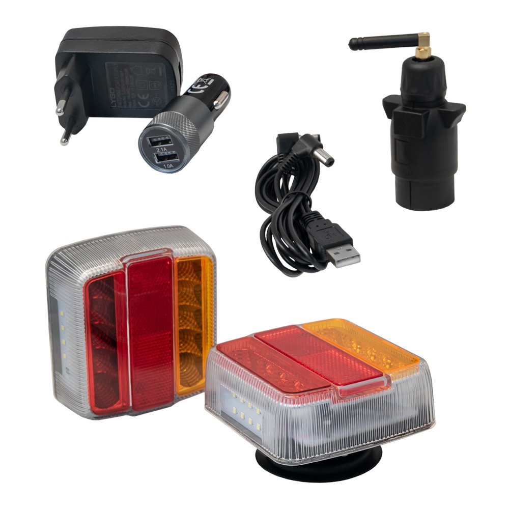 LED Funk Magnetleuchtensatz im Transportkoffer - Granit