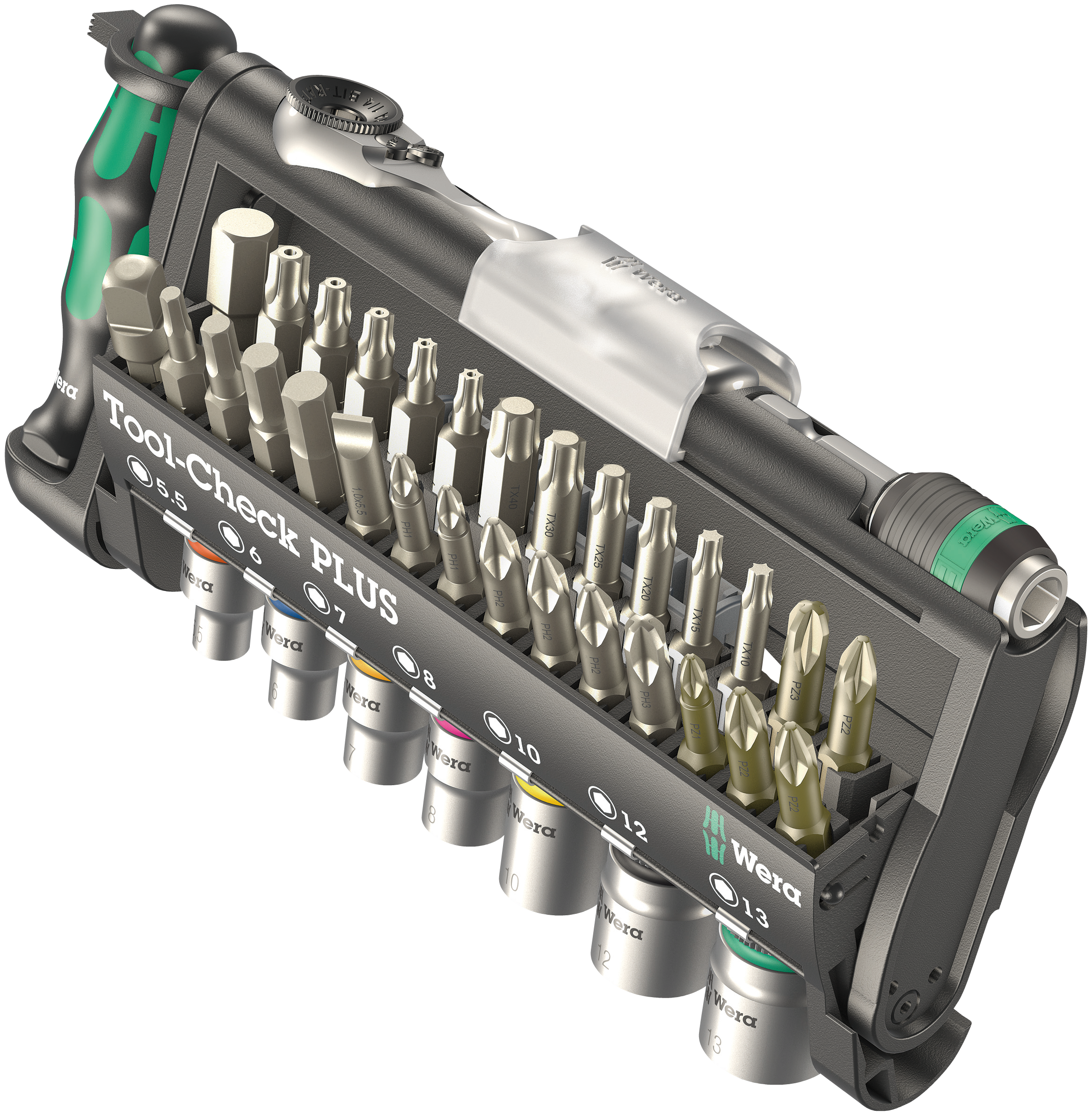 Wera 05056490001 Tool-Check Plus Bit-Sortiment Bitsatz Knarre Kreuz Schlitz Torx