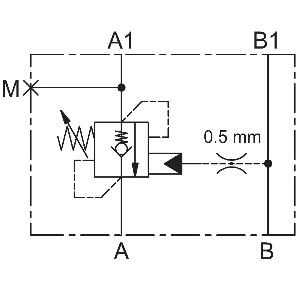Senkbremsventil einfach - 110l/min, Leitungseinbau - NEM LHD10