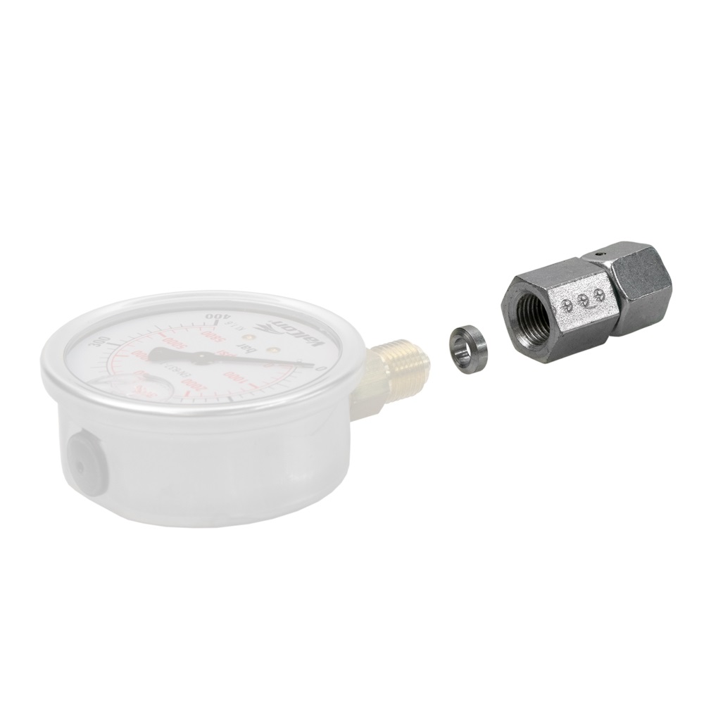 Manometerverschraubung mit Dichtkegel | 6 L | G 1/4