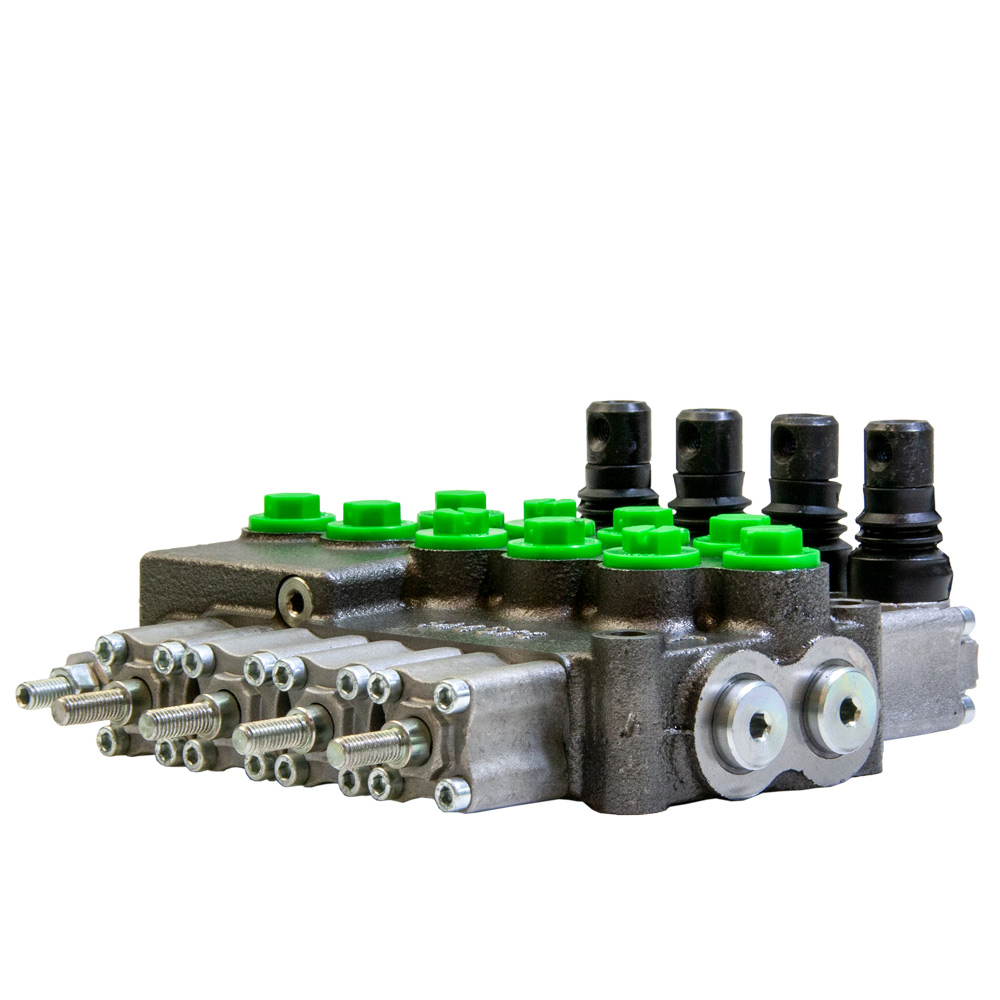 Monoblock 4-fach 45 l/min (manuell) doppelwirkend, federzentriert mit Verlängerung, Hydrocontrol M45