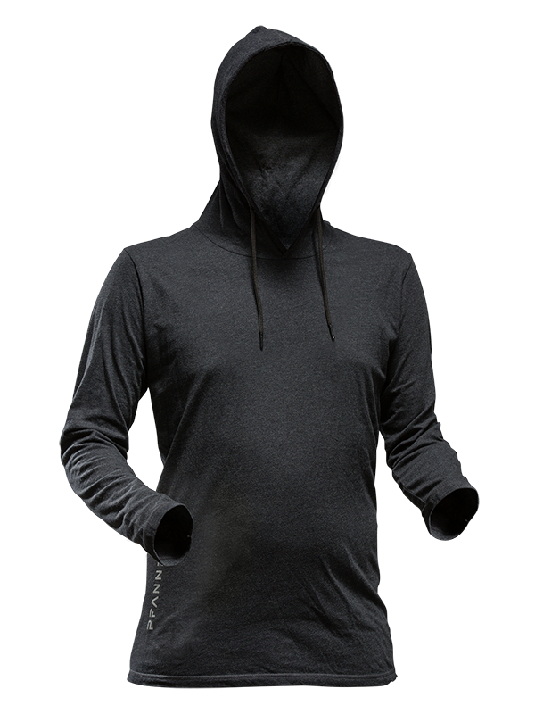 Abverkauf Pfanner Hooded T-Shirt Gr. M Schwarz