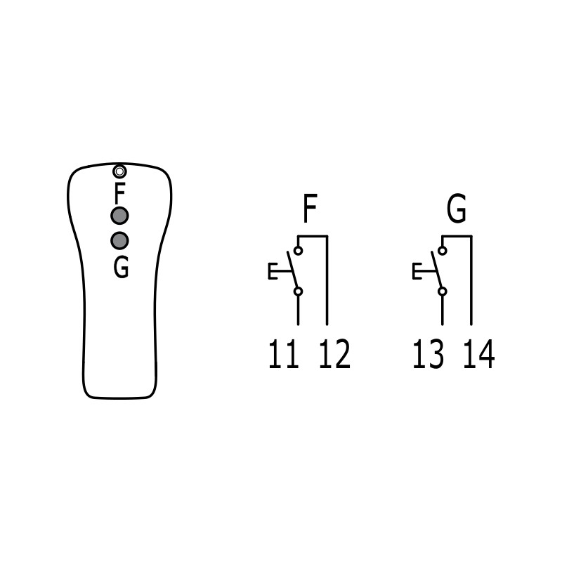 Griff mit 4 Tastern (2+2), HydroControl RCM/RCX