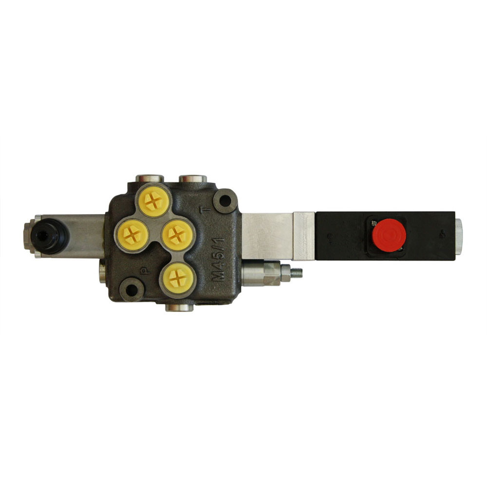 Monoblock 1-fach 45 l/min (elektrisch) doppelwirkend, A & B zum Tank offen, Hydrocontrol M45