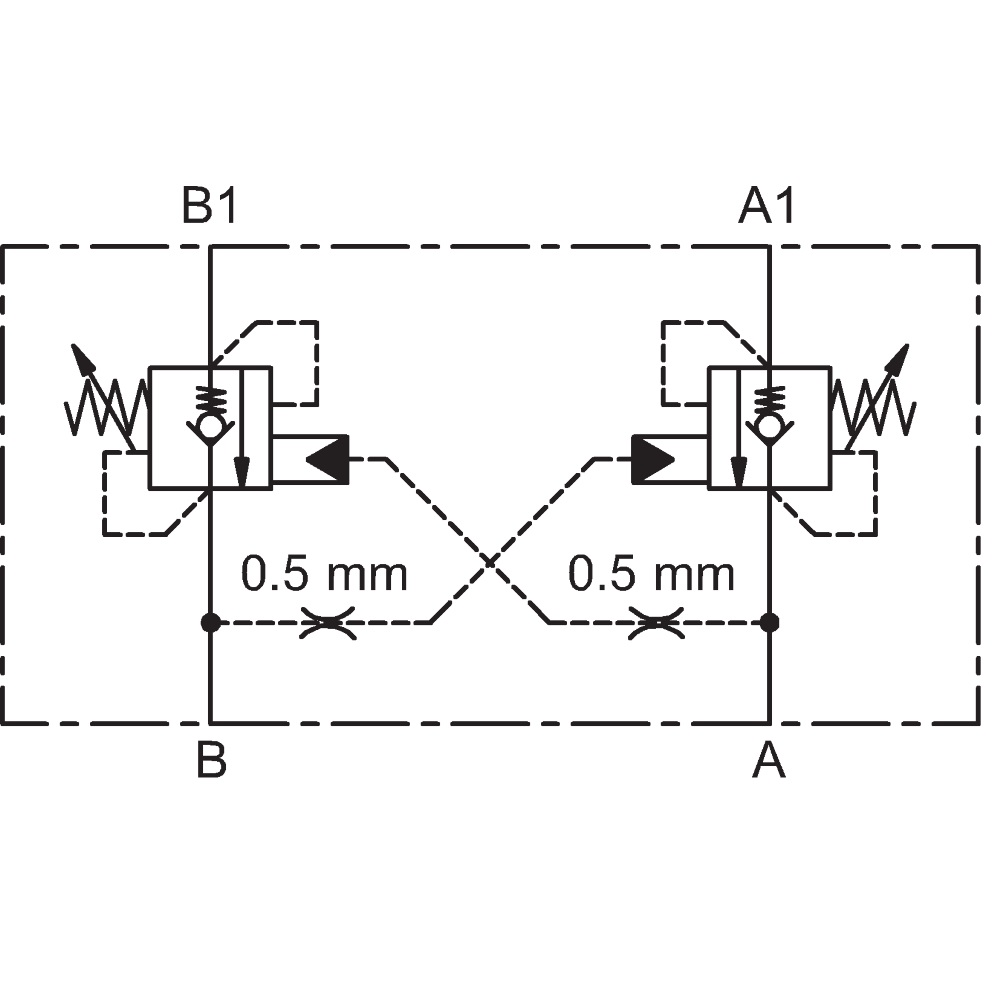 Senkbremsventil doppelt - 180l/min, Leitungseinbau - NEM LHD15