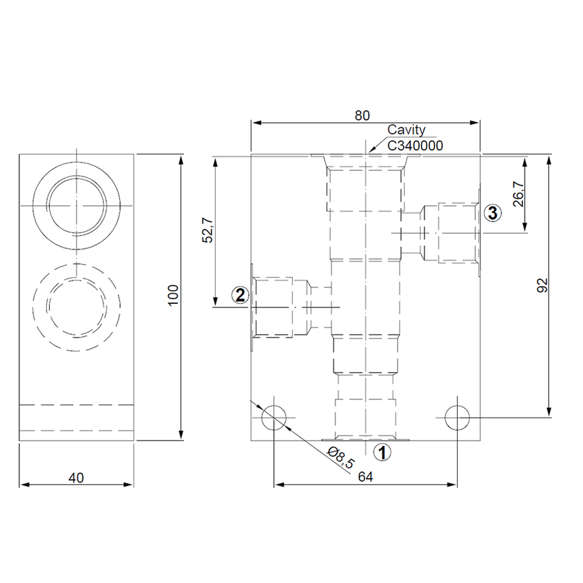 SAE 12/3 Gehäuse Aluminium G 1/2"