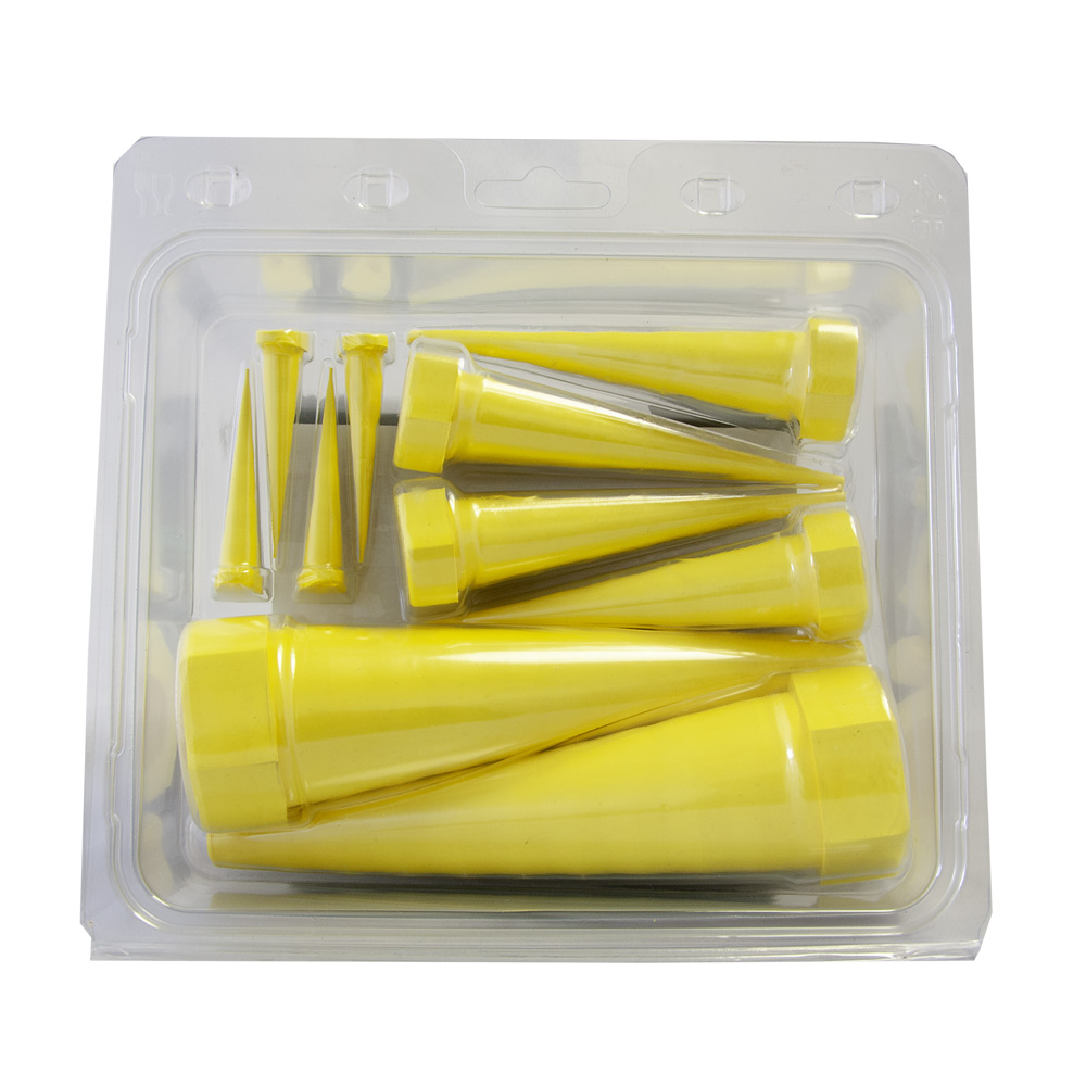 Hydraulik Öl Universal Service Stopfen Set Gelb 1-42 mm Gummistopfen Verschluss - MIXBOX
