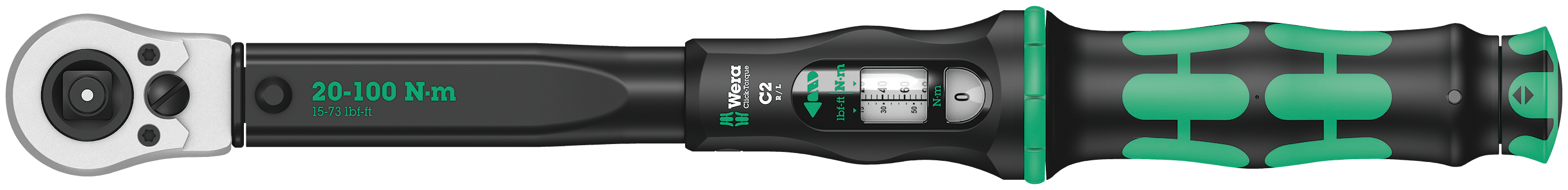 Wera 05075625001 Click-Torque C2 R/L Drehmomentschlüssel Push 20-100Nm